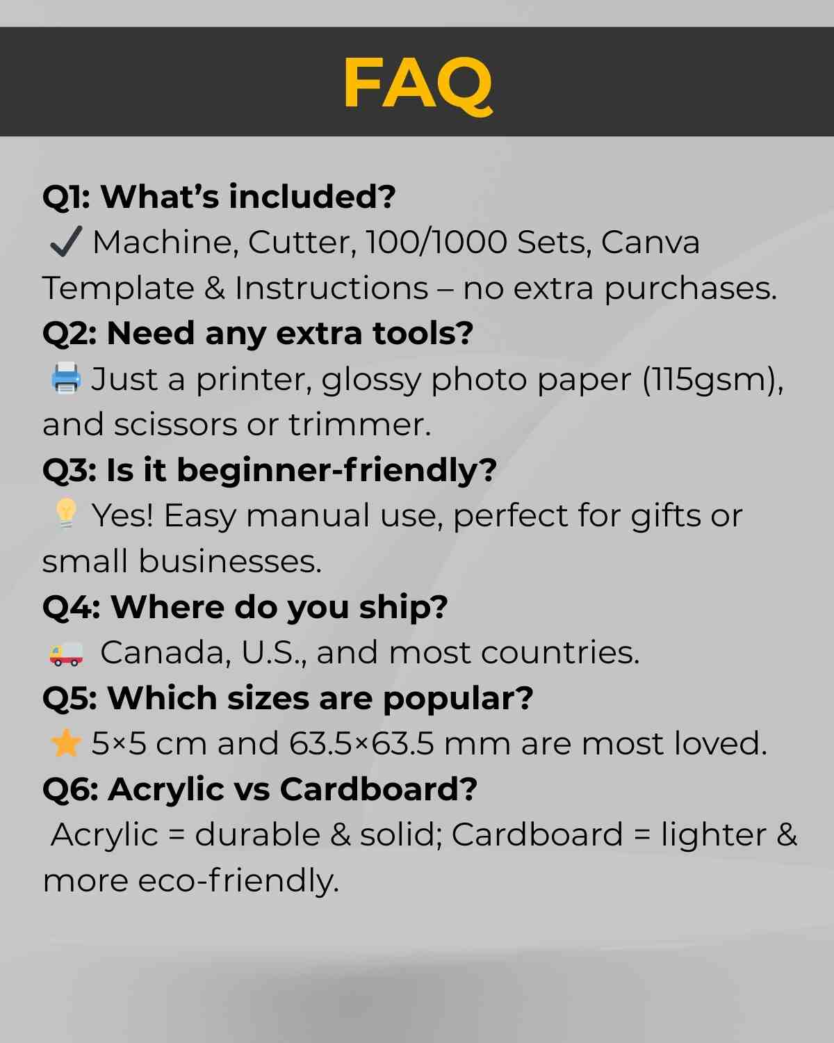 TREASURETOOL 63.5x63.5MM (2.5"x2.5") Magnets Machine Kit With Materials