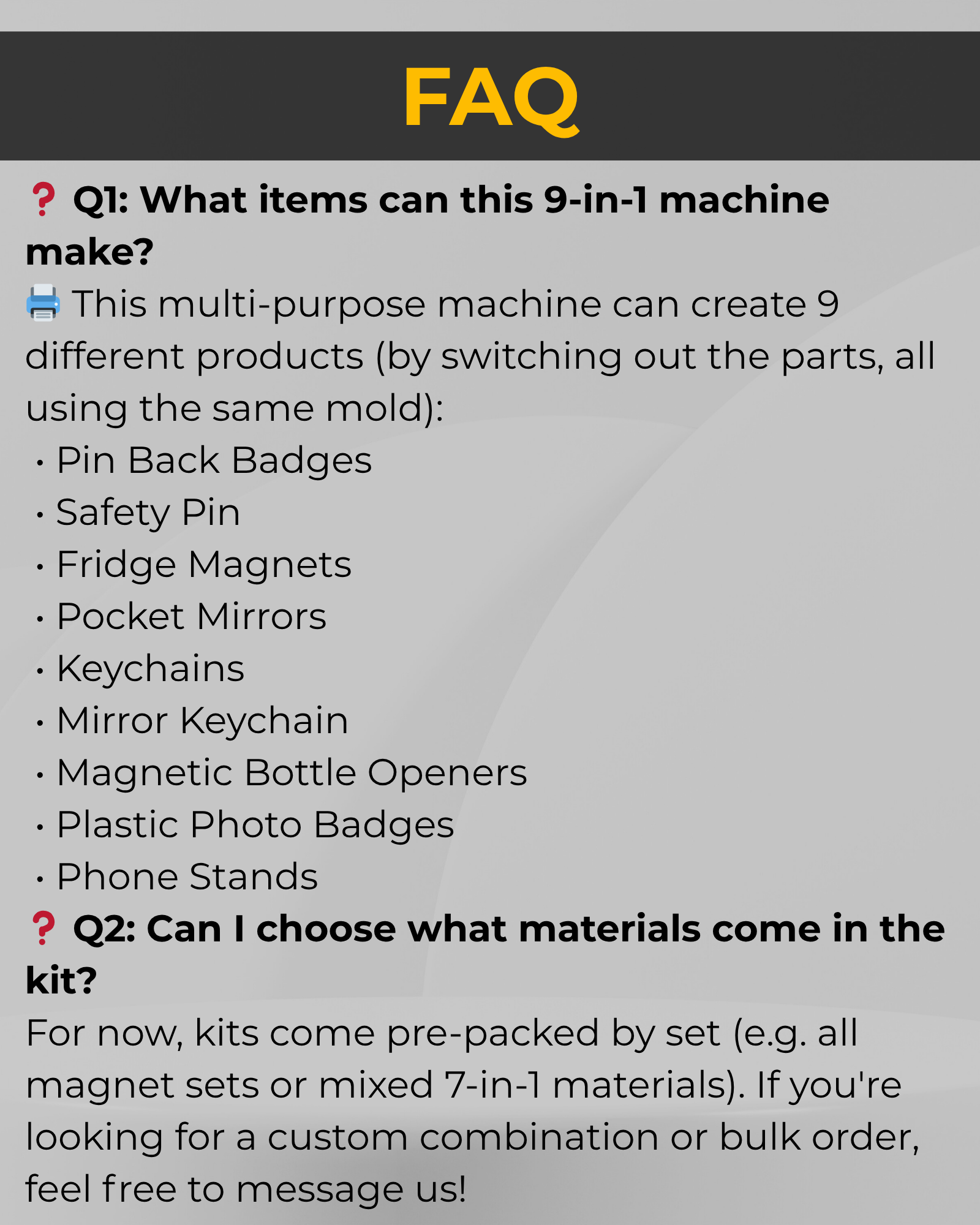 58mm 9-in-1 Badge Making Machine Kit