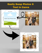 2.5x2.5" Square Fridge Magnet Canva Template | Editable Magnet Maker Template | Drag & Drop Photo | Blank DIY Magnet Machine Template | 63.5