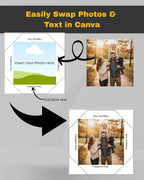 5x5cm (2x2") Square Fridge Magnet Canva Template |  Printable Design for Magnet Machine Users (Commercial Use)