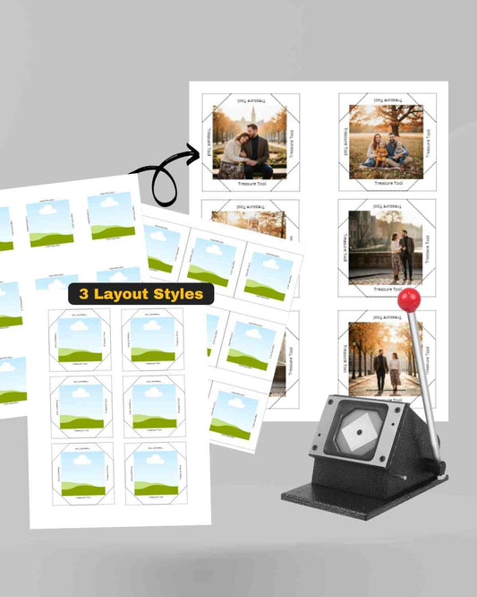 5x5cm (2x2") Square Fridge Magnet Canva Template |  Printable Design for Magnet Machine Users (Commercial Use)