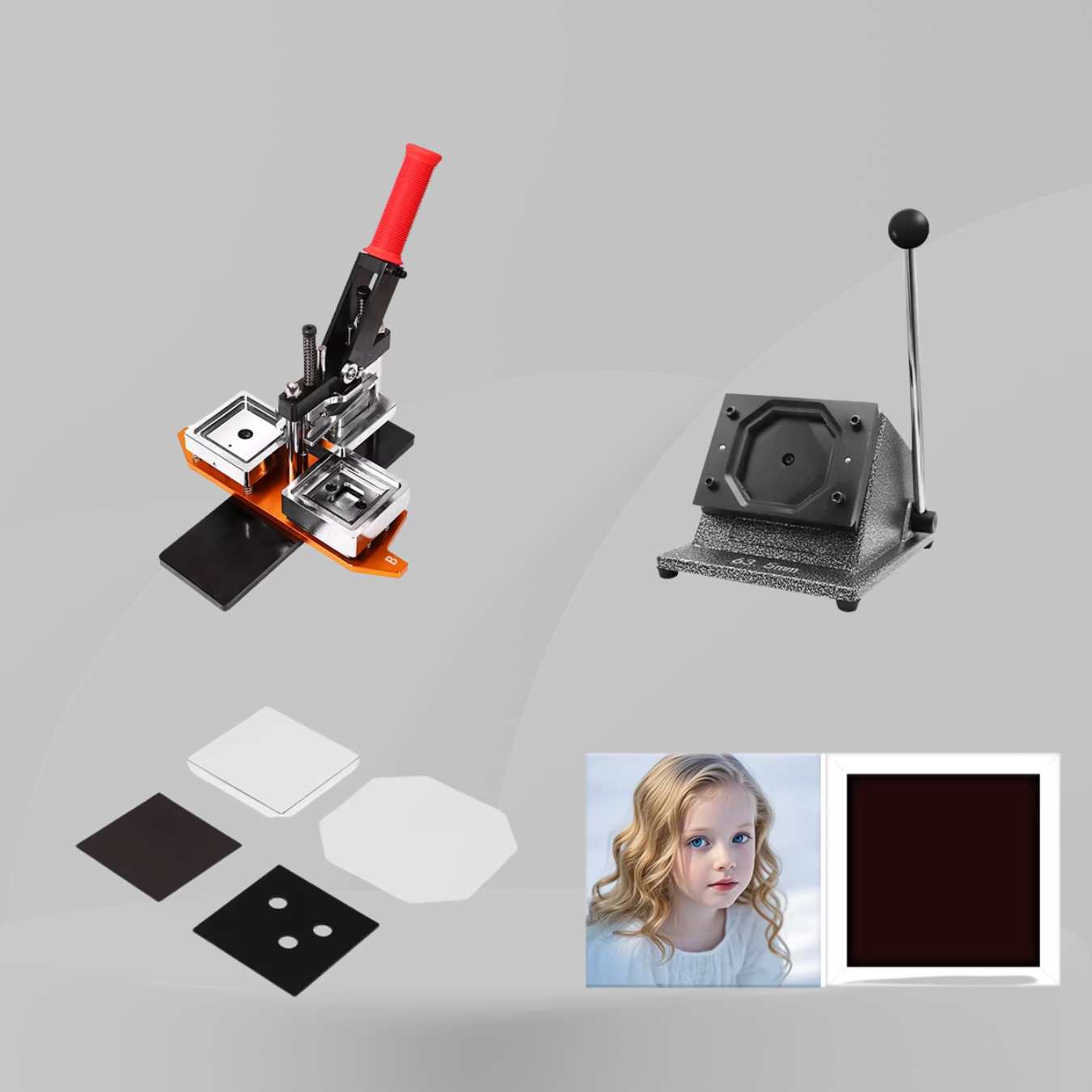 TREASURETOOL 63.5x63.5MM (2.5"x2.5") Magnets Machine Kit With Materials