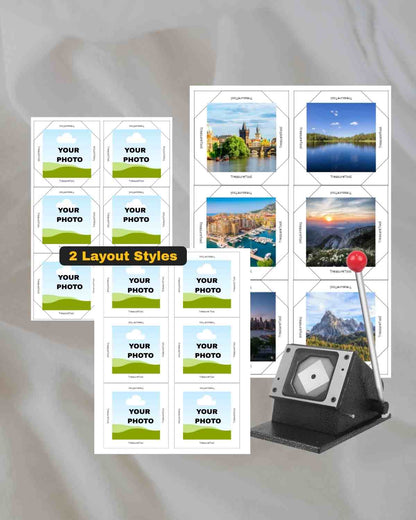 2.5x2.5" Square Fridge Magnet Canva Template | Editable Magnet Maker Template | Drag & Drop Photo | Blank DIY Magnet Machine Template | 63.5